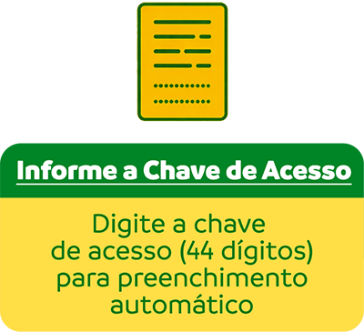 Informe a Chave de Acesso: digite a chave de 44 dígitos para preenchimento automático