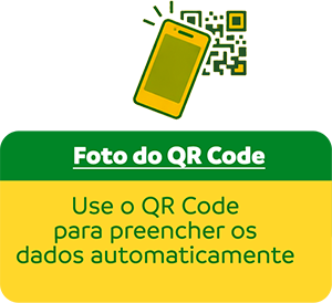 Foto do QR Code: use o QR Code para preencher os dados automaticamente