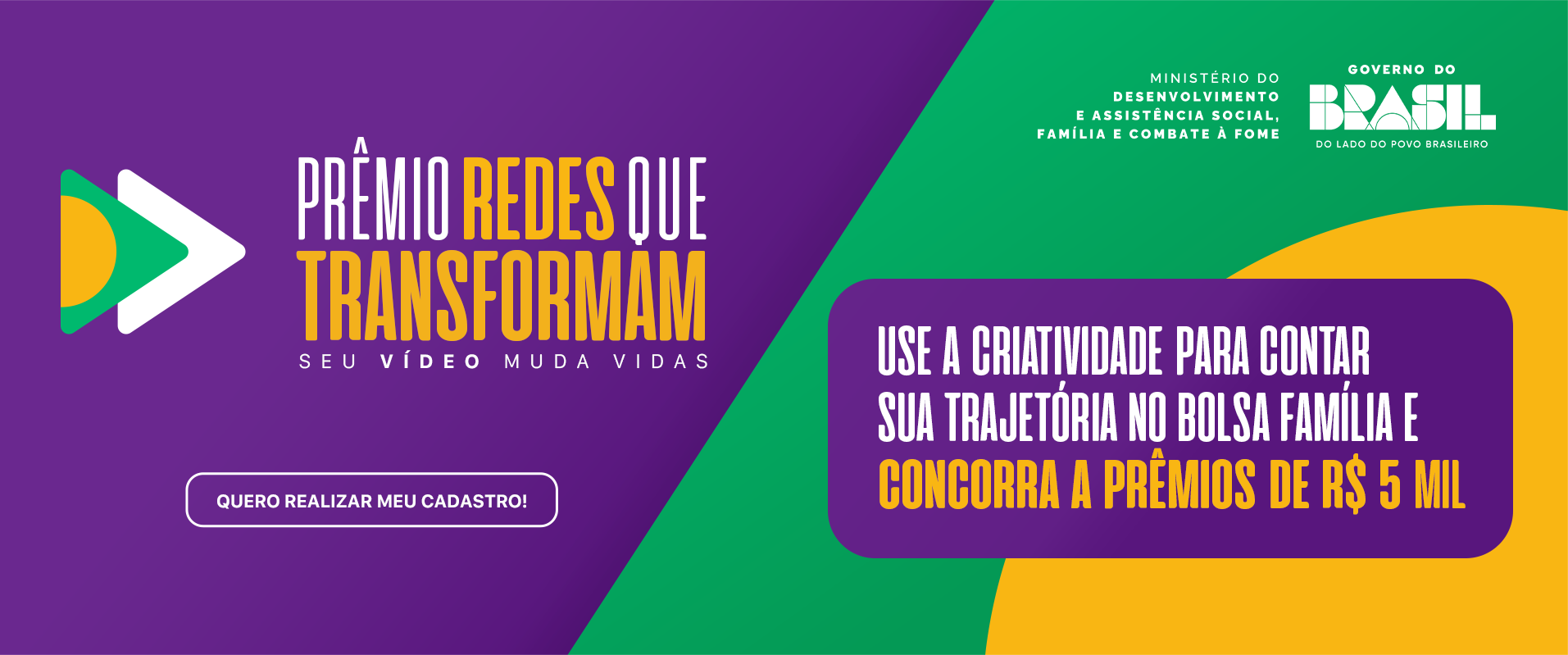 Prêmio Redes que Transformam — arte da campanha