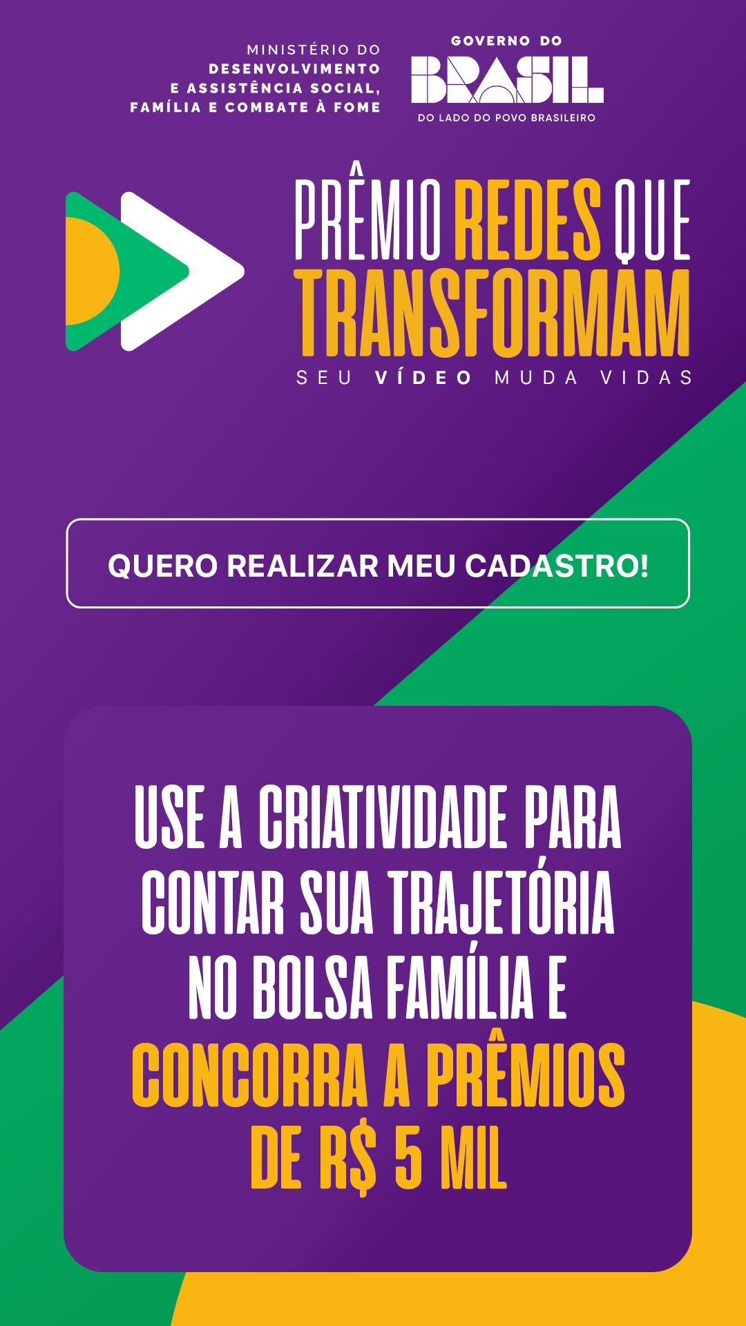 Prêmio Redes que Transformam — arte da campanha