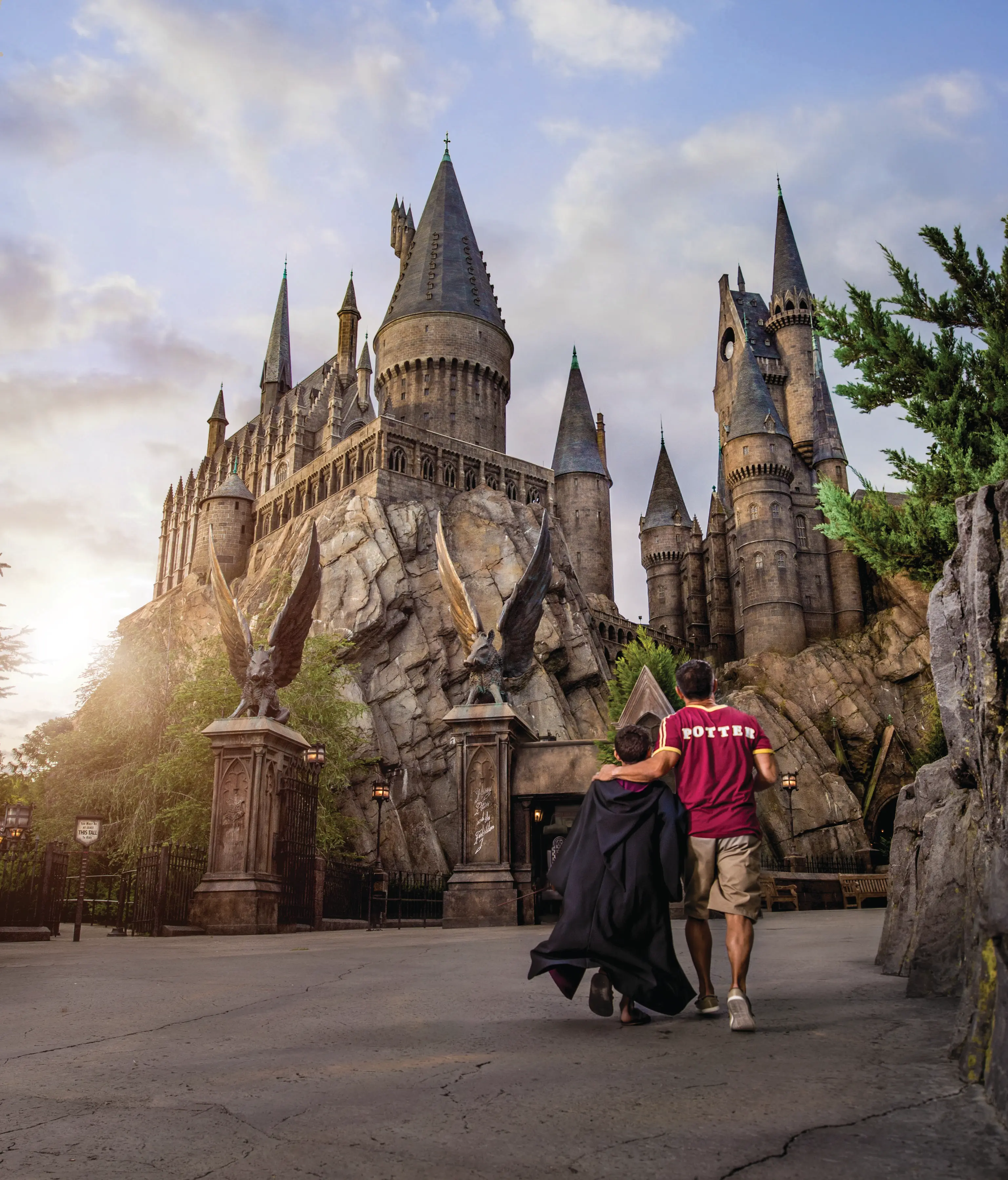 Imagem do castelo da franquia Harry Potter no parque da Universal Studios